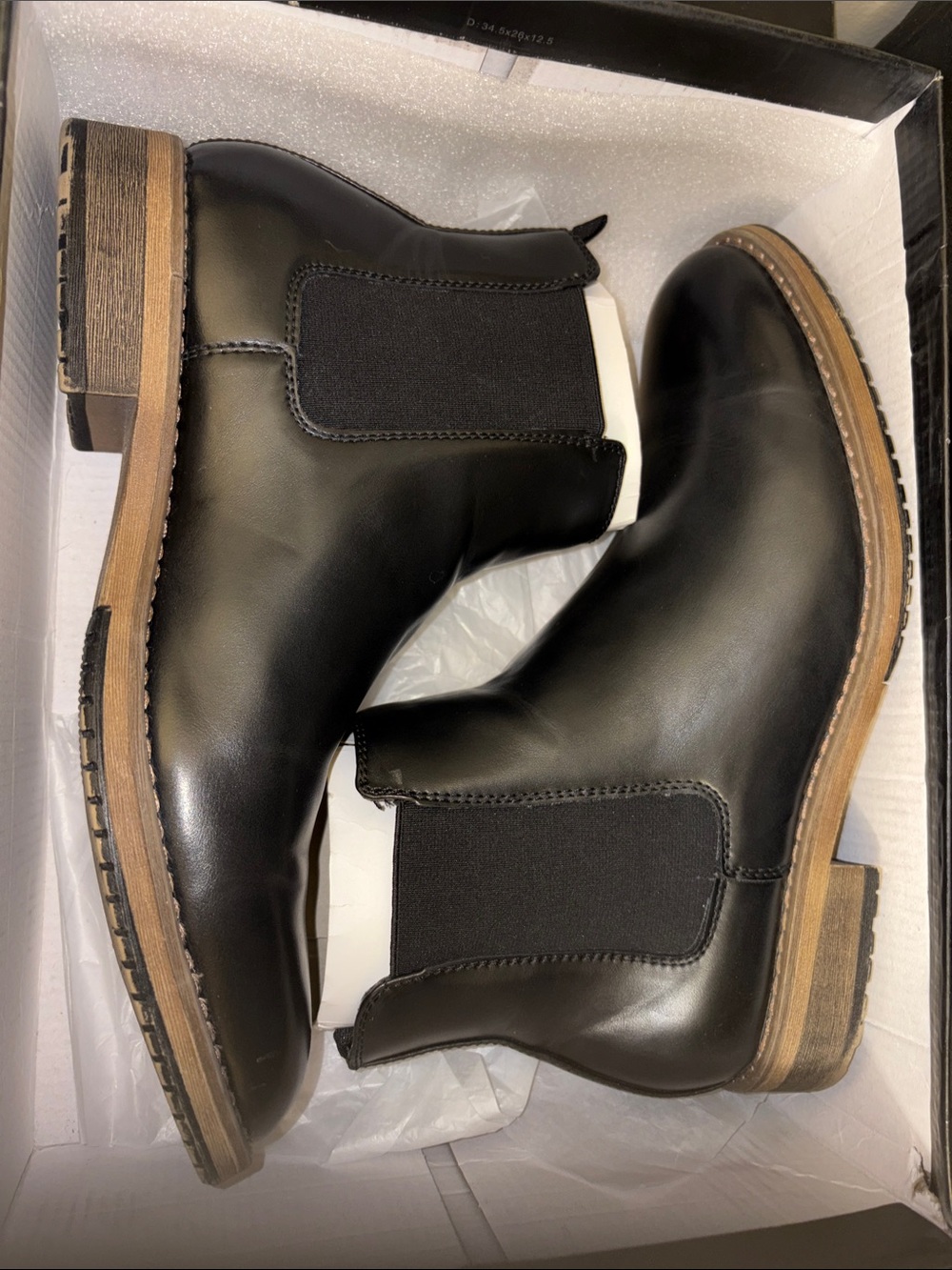 Men's Perry Ellis Black Ultra Foam Chelsea Boots - Classic Slip-On Dress Casual